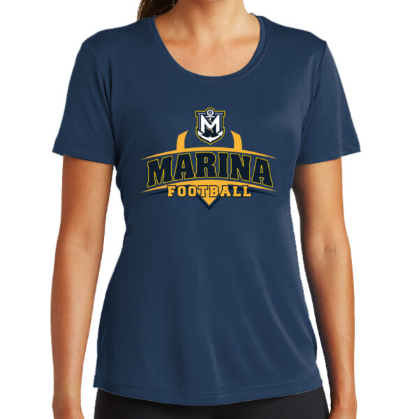 Marina Football - Navy Ladies PosiCharge Competitor Tee Thumbnail