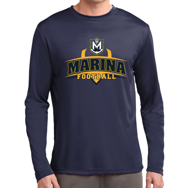 Marina Football - Navy Long Sleeve PosiCharge Competitor Tee Thumbnail