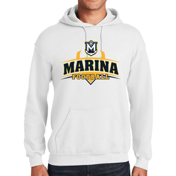 Marina Football - White Heavy Blend Hooded Sweatshirt Thumbnail