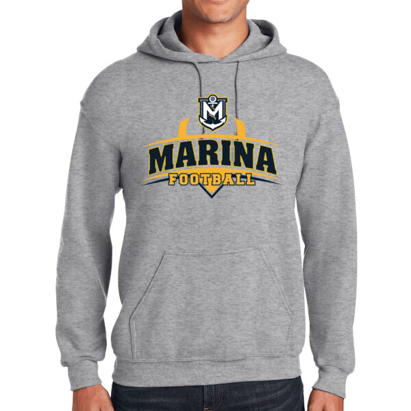 Marina Football - Grey Heavy Blend Hooded Sweatshirt Thumbnail