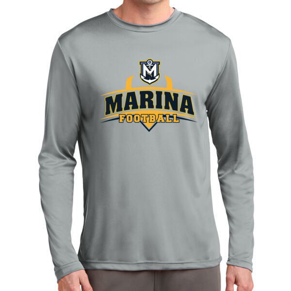 Marina Football - Grey Long Sleeve PosiCharge Competitor Tee Thumbnail