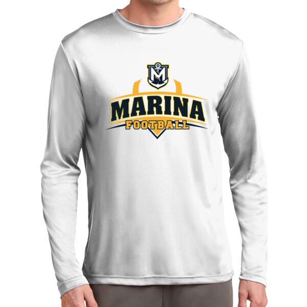 Marina Football - White Long Sleeve PosiCharge Competitor Tee Thumbnail
