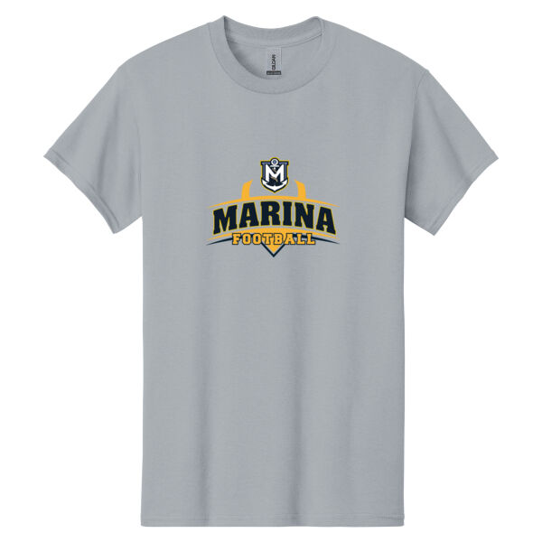 Marina Football - Grey Heavy Cotton 100% Cotton T Shirt Thumbnail