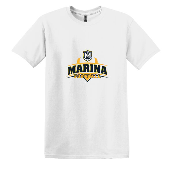 Marina Football - White Heavy Cotton 100% Cotton T Shirt Thumbnail