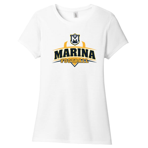 Marina Football - White Women's Perfect Tri Tee Thumbnail