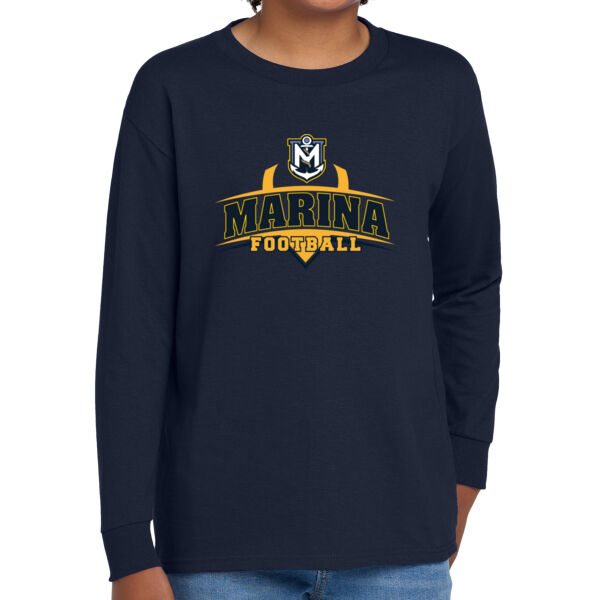Marina Football - Youth Heavy Cotton 100% Cotton Long Sleeve T Shirt Thumbnail